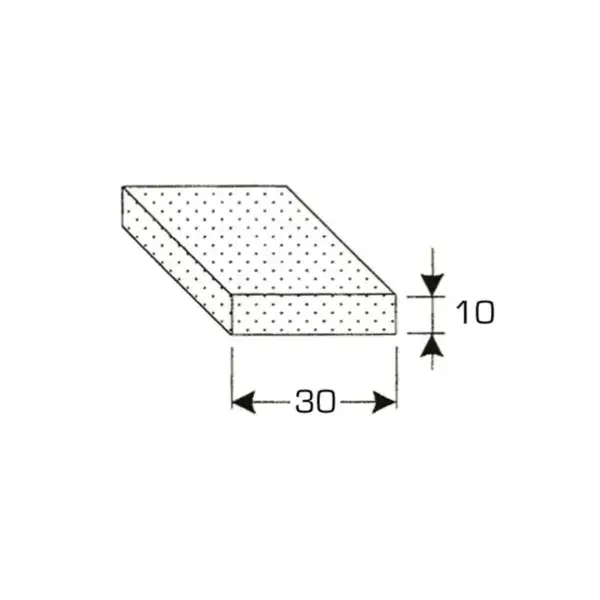 Favoriet Celrubber eenzijdig zelfklevend - 30x10mm - 10mtr/rol