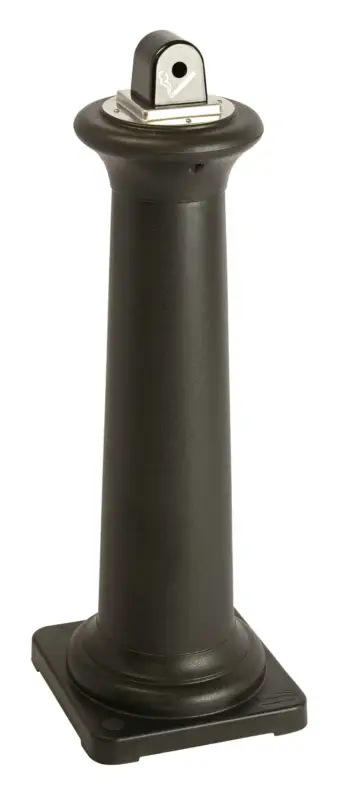 Superprijs Rubbermaid GroundsKeeper Tuscan | Staande Asbak | Zwart | 357x357x1029mm