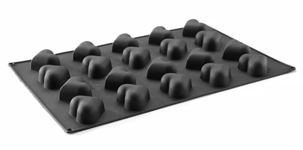 Lage Prijs Siliconen bakvorm HEART, 570x375x(H)35mm