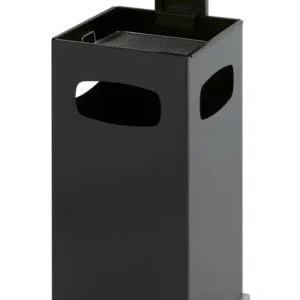 V-Part As-papierbak | Met Afneembaar Afdak | 70L | Antraciet | 395x395x910mm Premium
