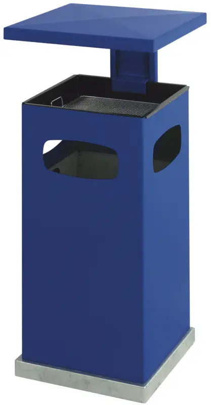 V-Part As-papierbak | Met Afneembaar Afdak | 70L | Blauw | 395x395x910mm Favoriet