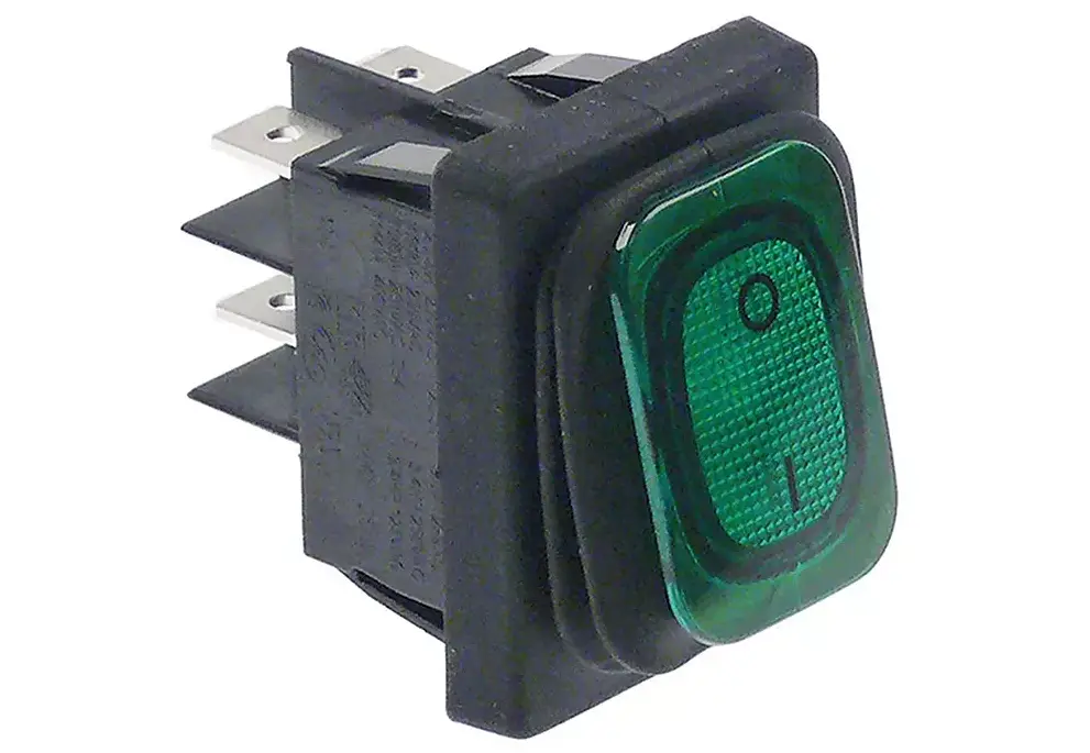 Actieprijs Wipschakelaar | 30x22mm | Groen | Verlicht | 2NO | 250V | IP65