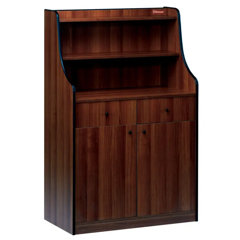 Hete Deal Diamond Dienstmeubel | Wengé Hout | 2 Laden + 2 Deuren + 2 Planken | 940x480x1450mm