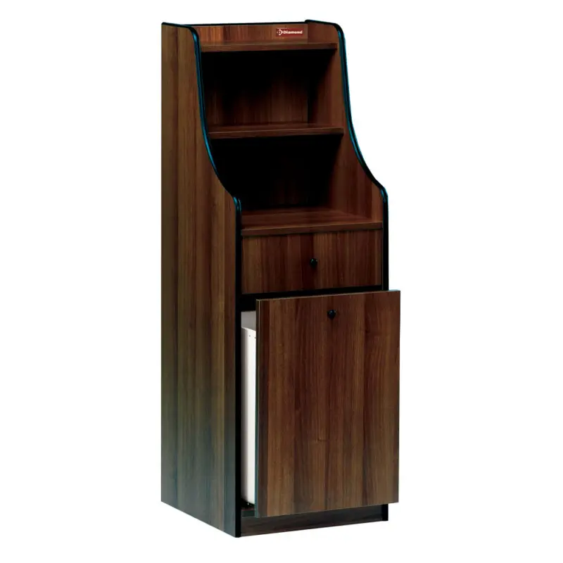 Diamond Dienstmeubel | Wengé Hout | 2 Laden + 2 Planken | 480x480x1450mm Tijdelijk Beschikbaar
