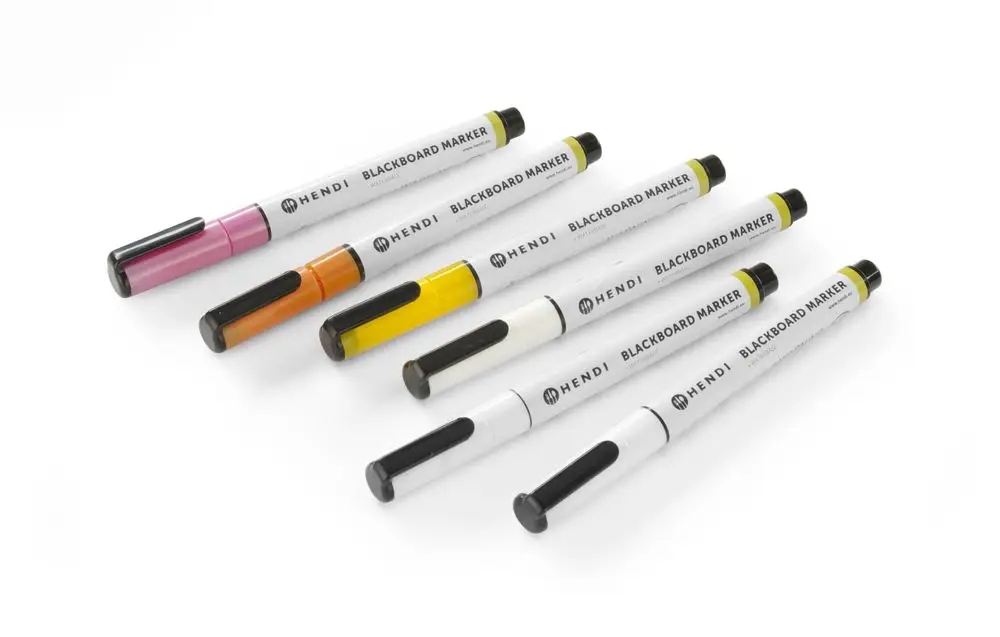 Aanbieding Krijtstiften 1 Mm, Hendi, 3 Witte, 1 Roze, 1 Gele En 1 Bronskleurige Stiften, 6 St