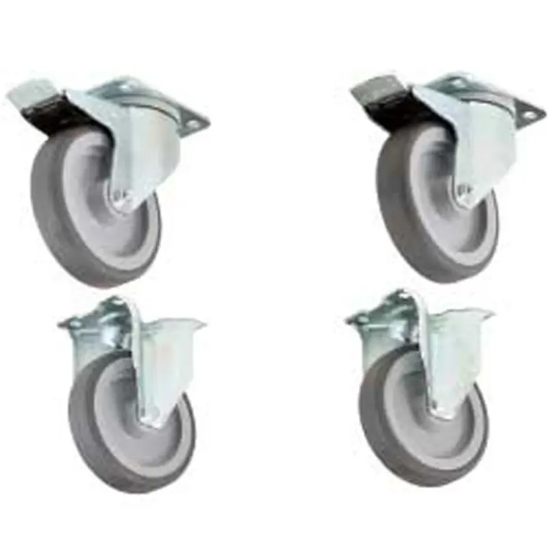 Aanbieding Kit Van 4 Wielen, 2 Met Rem Voor Steun En Kast