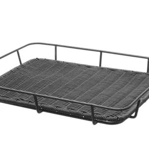 Direct Beschikbaar Broodmand Met Roestvast Stalen Rand, Hendi, Zwart, 400x300x(h)50mm