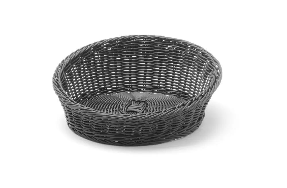 Broodmand Rond Schuin Aflopend, Hendi, Zwart, ø310x(h)120mm Flitsaanbieding
