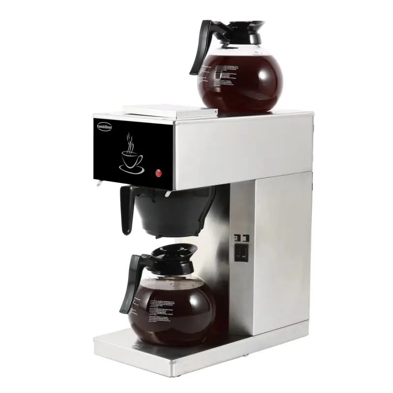 Combisteel Koffiezetapparaat | 2 Glazen Kannen | 2 x 1,8L | RVS | 205x405x455mm Koop Vandaag