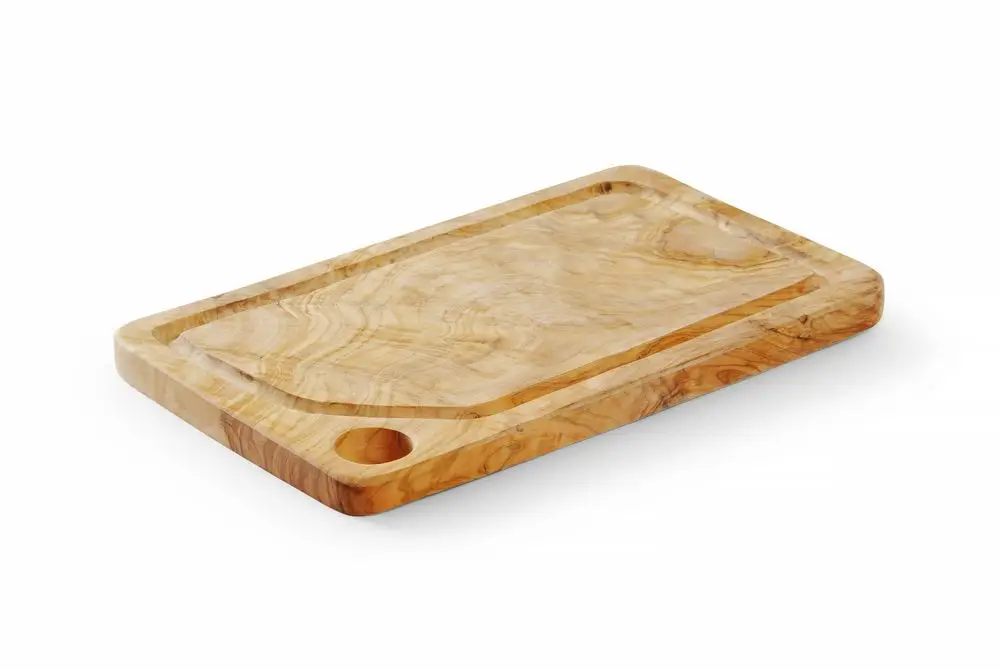 Beperkte Voorraad Serveerplank Olijfhout, Hendi, 335x205x(h)25mm