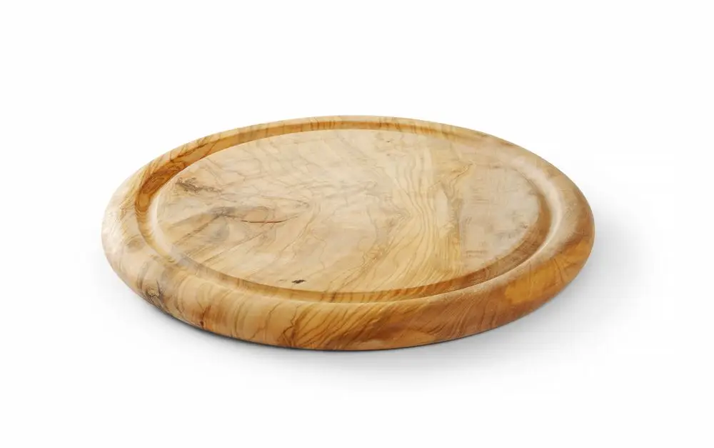 Premium Serveerplank Olijfhout, Hendi, ø260x(h)25mm