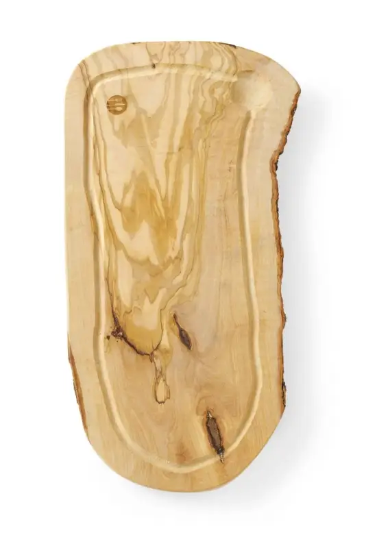 Serveerplank Met Groef, Olijfhout, Hendi, 400x250x(h)18mm Op = Op
