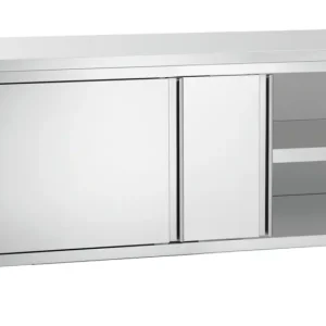 Gereduceerde Prijs Bartscher Werkkast 700 | 1800mm breed | RVS | Schuifdeuren | 1 Tussenschap | 1800x700x850mm