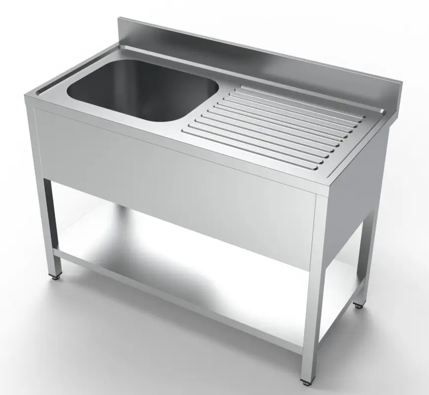 Combisteel Spoeltafel | Bodemschap | Enkel Spoelbak Links | 1200x600x850mm Voordeelprijs
