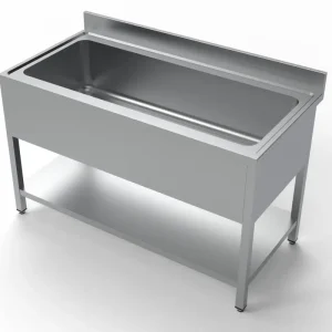 Koopje Combisteel Spoeltafel | RVS | Grote Spoelbak | Achter Rand | 1400x700x850/950mm