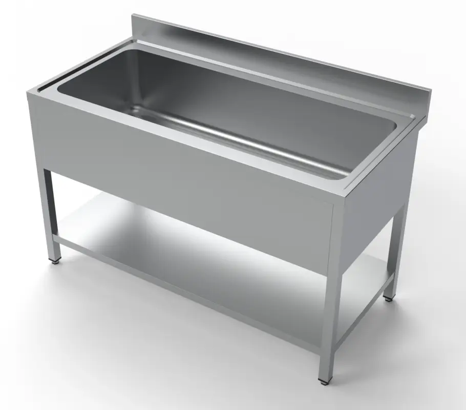 Koopje Combisteel Spoeltafel | RVS | Grote Spoelbak | Achter Rand | 1400x700x850/950mm