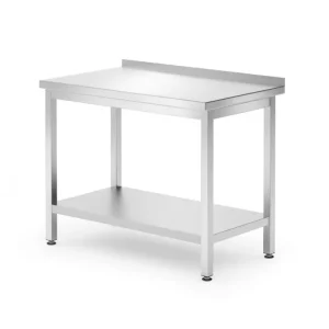Bestel Nu Muurwerktafel Met Schap Budget Line – Geschroefd, Diepte: 600 Mm, Hendi, Budget Line, 1000x600x(h)850mm