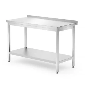 Voordeelprijs Muur Werktafel Met Schap – Geschroefd, Diepte: 700 Mm., Hendi, Kitchen Line, 1200x700x(h)850mm
