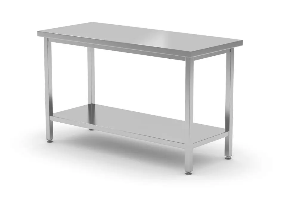 Centrale Werktafel Met Een Schap Budget Line – Geschroefd, Diepte: 600 Mm, Hendi, Budget Line, 1000x600x(h)850mm Beperkte Voorraad