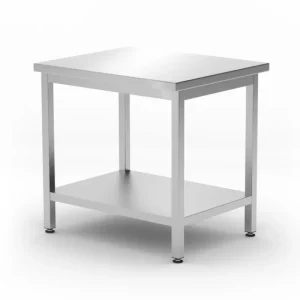 Centrale Werktafel Met Een Schap Budget Line – Geschroefd, Diepte: 600 Mm, Hendi, Budget Line, 800x600x(h)850mm Lage Prijs
