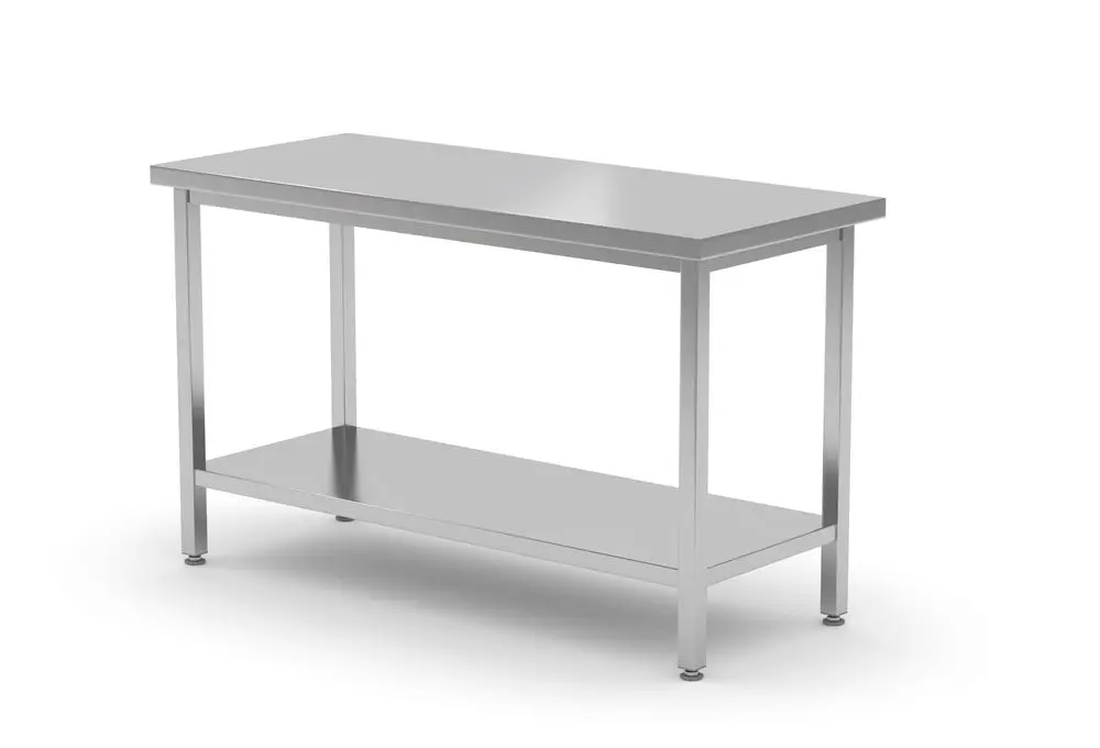 Bestel Nu Centrale Werktafel Zware Uitvoering Met Plank, 700 Mm Diep, Hendi, Kitchen Line, 1200x700x(h)850mm