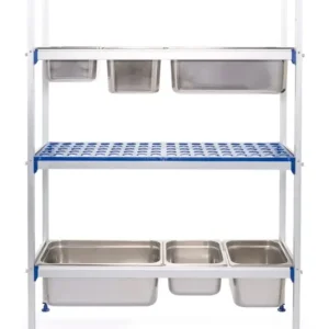 Meest Verkocht Aluminium Opbergrek Voor GN Containers, Hendi, 1120x355x(h)1685mm