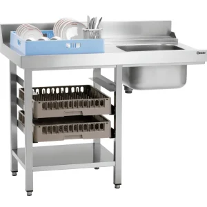 Bartscher Aanvoertafel DS-LI1B SKE | RVS | 40L Spoelbak Rechts | Linkszijdige Aanbouw | 1200x715x950mm Speciale Aanbieding