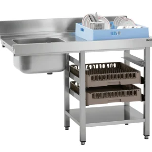 Beperkt Aanbod Bartscher Aanvoertafel DS-RE1B SKE | RVS | 40L Spoelbak links | Rechtszijdige Aanbouw | 1202x714x975mm