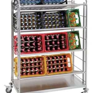 Beste Prijs Bartscher Drankkrattenwagen TGK400 | 4 legroosters | 1080x570x1610mm