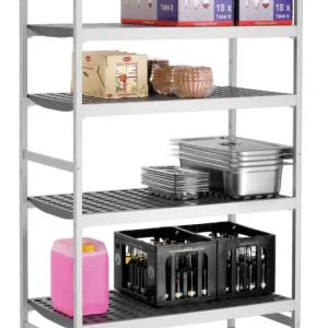 Bartscher Reksysteem Kit 2 B1080 | 4 Schappen | 600kg Draagvermogen | 1080x560x1800mm Dagaanbieding