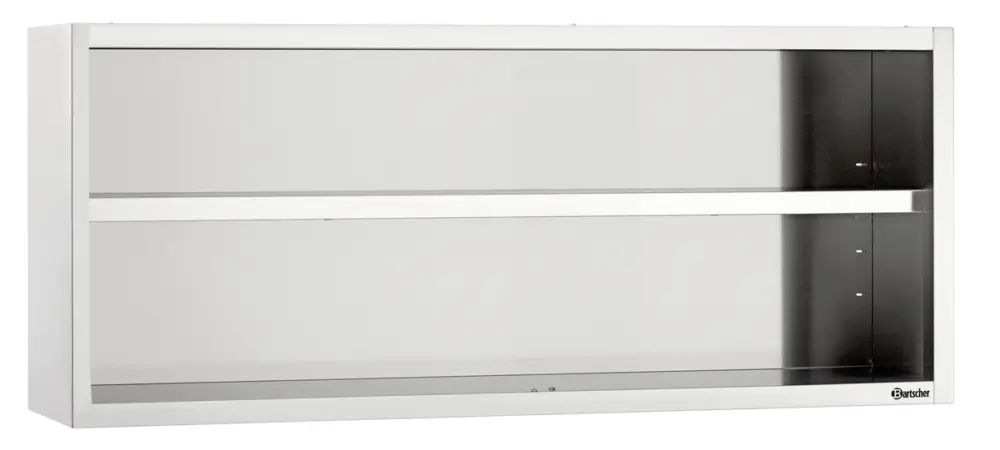 Voordeelprijs Bartscher RVS Open Wandkast | Verstelbaar Tussenschap | 1600x400x660mm