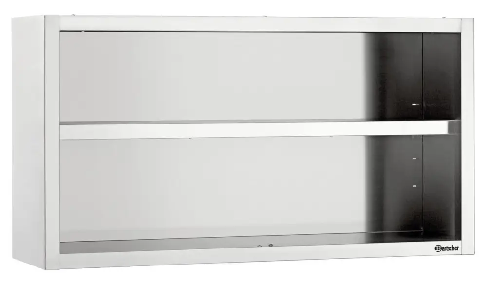 Bartscher RVS Open Wandkast | Verstelbare Tussenschap | 1200x400x660mm Koop Online