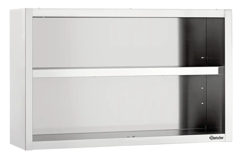Bartscher RVS Open Wandkast | Verstelbare Tussenschap | 1800x400x660mm Koop Online