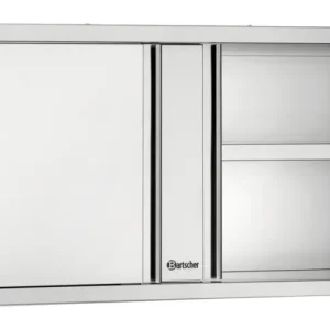 Aanbieding Bartscher RVS Wandkast met Schuifdeuren | Verstelbare tussenschap | 1200x400x660mm