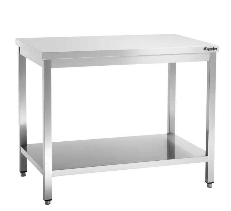 Bartscher RVS Werktafel | Gelaste Constructie | Met Bodemschap | 1000x600x850mm Betrouwbaar
