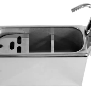 Ijslepel Spoelbak Met Kraan 380x120x150 Met Waterafvoergat, Wateraansluiting En Standpijp Must-Have