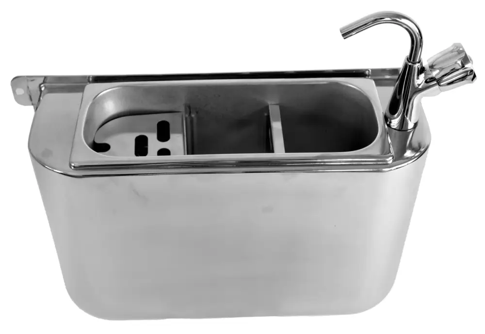 Exclusieve Aanbieding Ijslepel Spoelbak Met Kraan 410x120x270Met Waterafvoergat, Wateraansluiting En Standpijp
