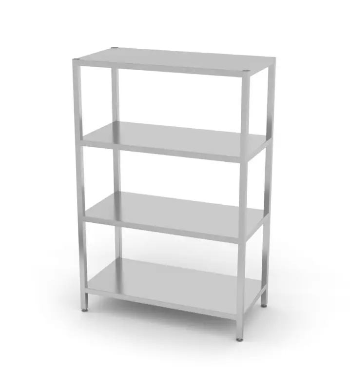 Op = Op Opbergrek Met 4 Planken, Hendi, Kitchen Line, 1000x500x(h)1800mm