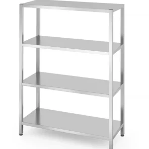 Opbergrek Met 4 Planken, Hendi, Kitchen Line, 1200x500x(h)1800mm Actieprijs