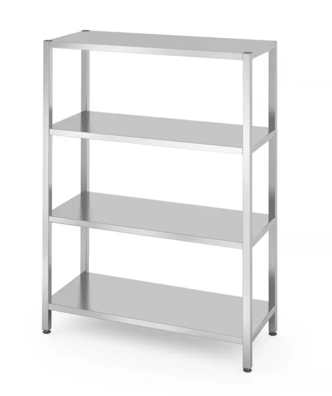 Opbergrek Met 4 Planken, Hendi, Kitchen Line, 1200x500x(h)1800mm Actieprijs