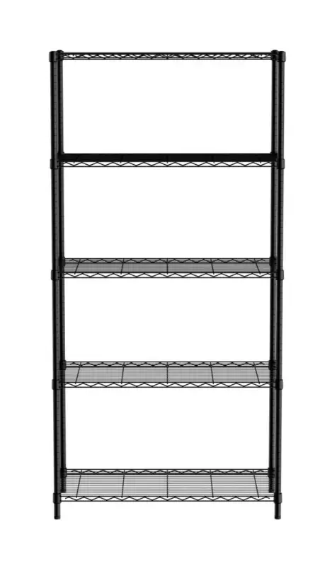 Opbergrek Met 5 Schappen, Hendi, Zwart, 910x455x(h)1830mm Must-Have