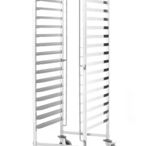 Hendi Afruimwagen 15x 600x400mm | Kitchen Line | RVS | Zilver | 470x620x1735mm Veilige Betaling