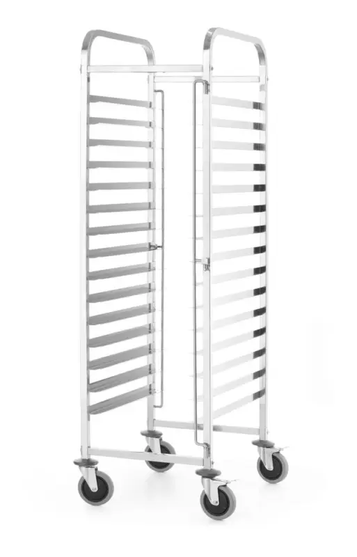 Hendi Afruimwagen 15x 600x400mm | Kitchen Line | RVS | Zilver | 470x620x1735mm Veilige Betaling