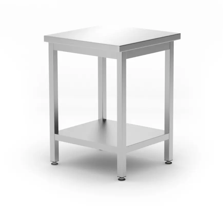 Hendi Centrale Werktafel | Budget Line | RVS | 1 Schap | 600x600x850mm Beste Prijs
