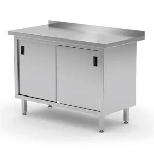 Hendi Wandwerktafel Met Kast | Gelast | Profi Line | 1000x600x(h)850mm Gratis Retour