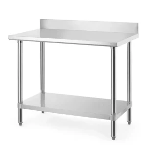 Hendi Werktafel met Spatrand | Budget Line | RVS | 1200x600x950mm Direct Verzonden