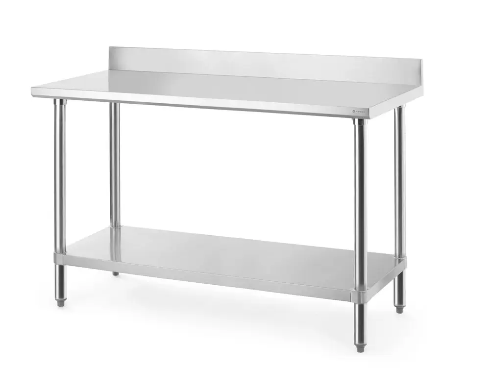 Hendi Werktafel met Spatrand | Budget Line | RVS | 1400x600x950mm Nieuw