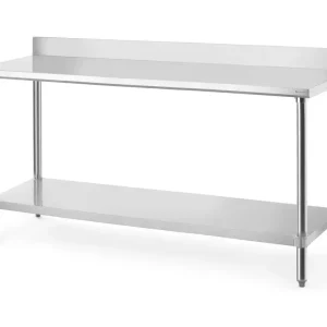 Seizoensaanbieding Hendi Werktafel met Spatrand | Budget Line | RVS | 1800x600x950mm