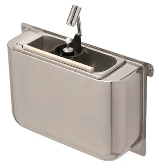 Ijslepel Spoelbak Met Ijslepeldouche 410x120x270Met Waterafvoergat, Wateraansluiting En Standpijp Weekendaanbieding