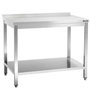Populair Bartscher RVS Werktafel | Vast Gelast | Met Opstaande Rand & Bodemschap | 1000x600x850mm